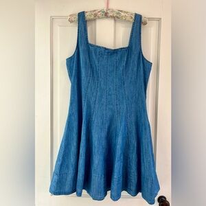 LOFT Brand New Lightweight Denim Fit & Flare Cotton Dress